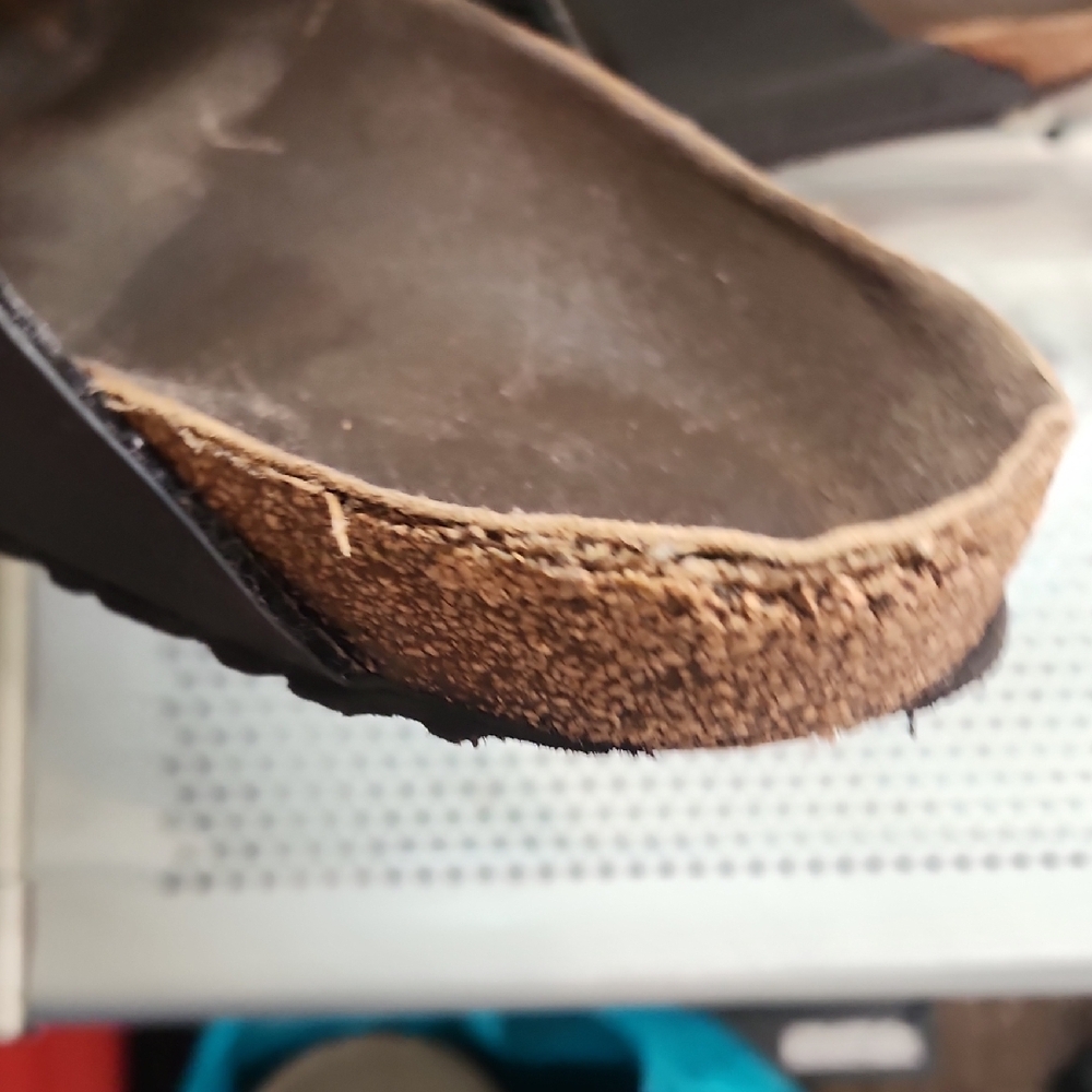Birkenstock Brown Dark Leather Sandals - Picture 9 of 13
